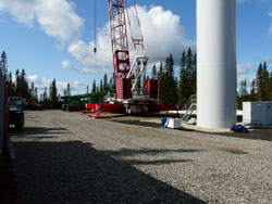 Järvsandberget. Resning pågår F5.
